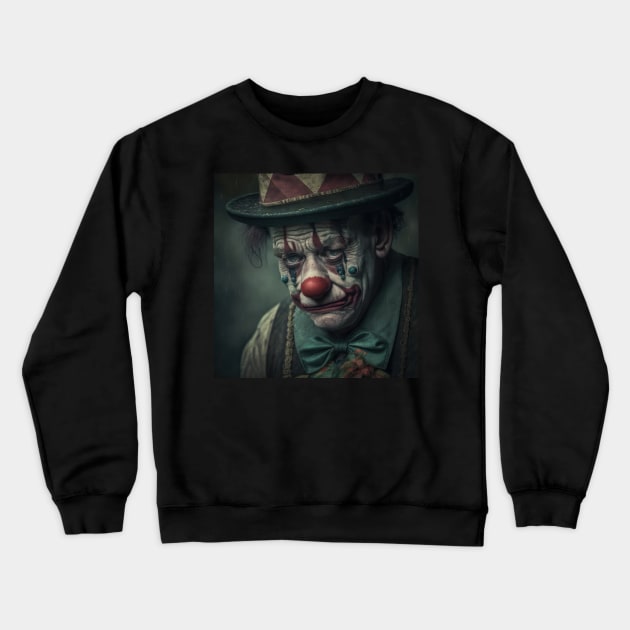 Sad Clown Crewneck Sweatshirt by TheArtfulAI